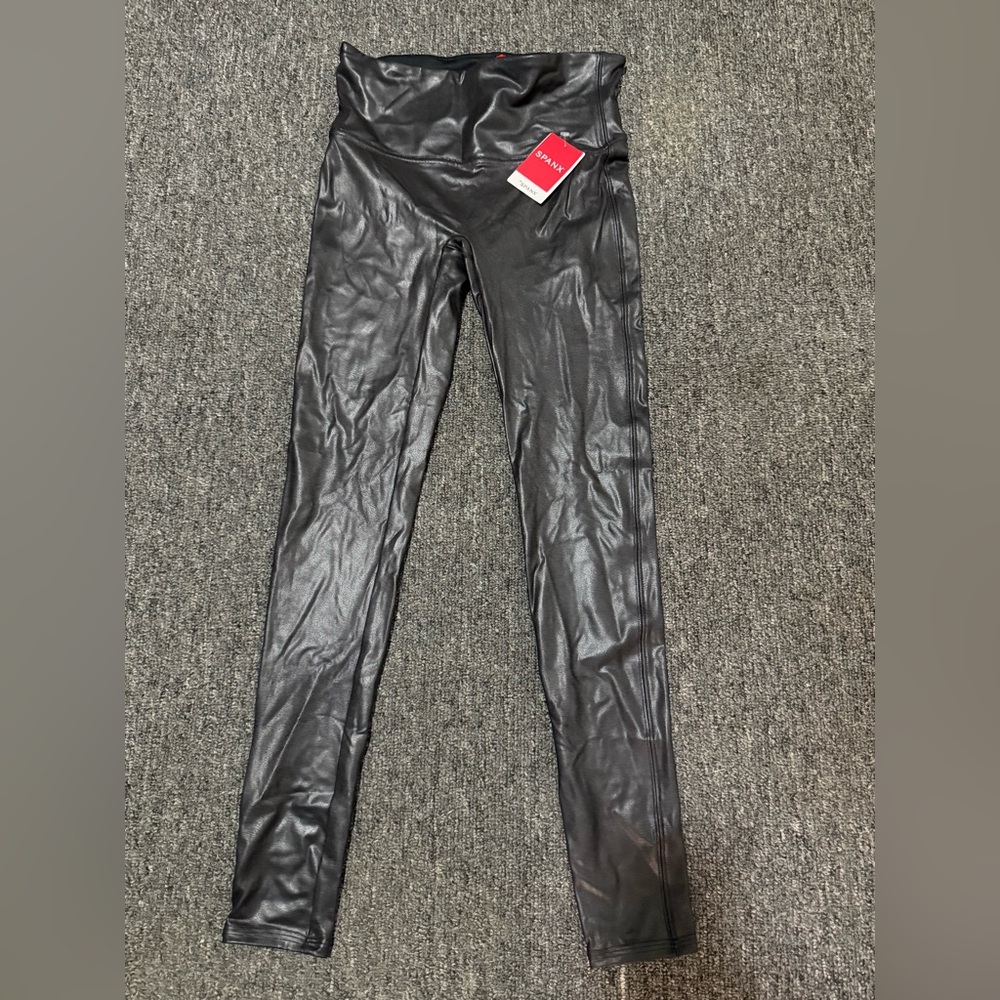 SPANX Shiny Black High-Waisted Jeggings
